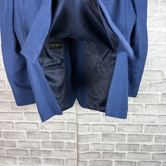Lauren Ralph Lauren Black Label Linen Blend Cobalt Blazer Suit Jacket Mens 42R - Picture 5 of 12